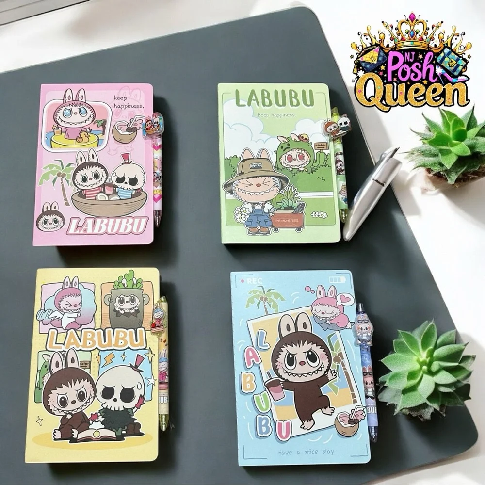 LABUBU Notebook 3 Piece Set - Notebook, Pen, Post It Note Pad - Picture 1 of 5